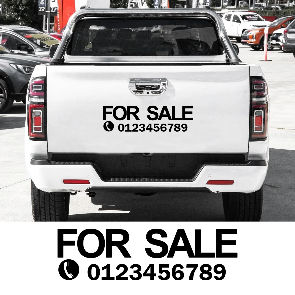 Wall Sticker - 1 PC ตลกที่กําหนดเองข้อความหมายเลขรถสติกเกอร์ Auto Sticker Wall