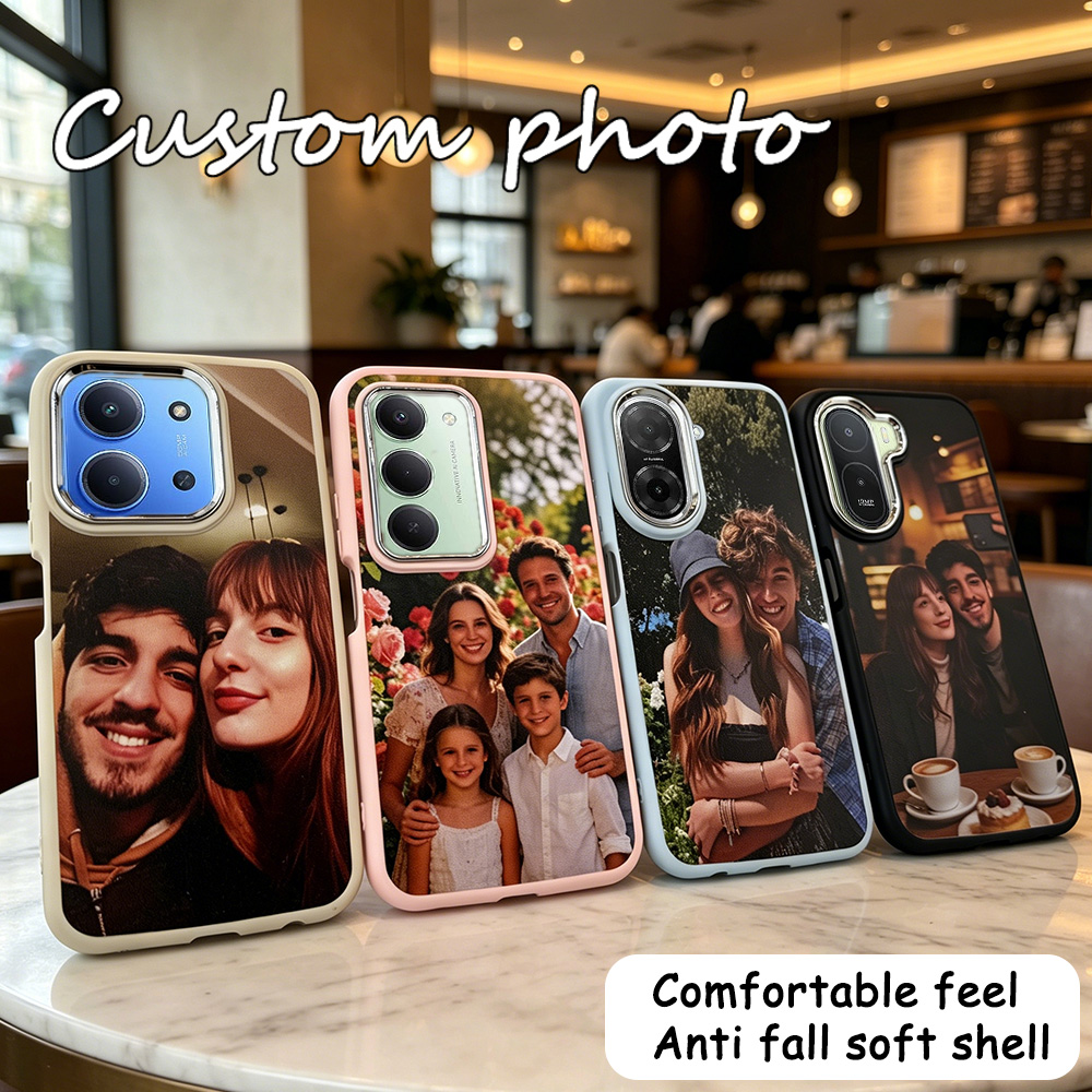 Picture Frame - เคสโทรศัพท์ลายกรอบเลนส์สีเคลือบพร้อมรูปภาพสั่งทำพิเศษ สำหรับ Xiaomi Redmi A7pro/A5/A4/A3/A2/A1/Redmi 15/15c/14C&14R/13/12/11/10/9