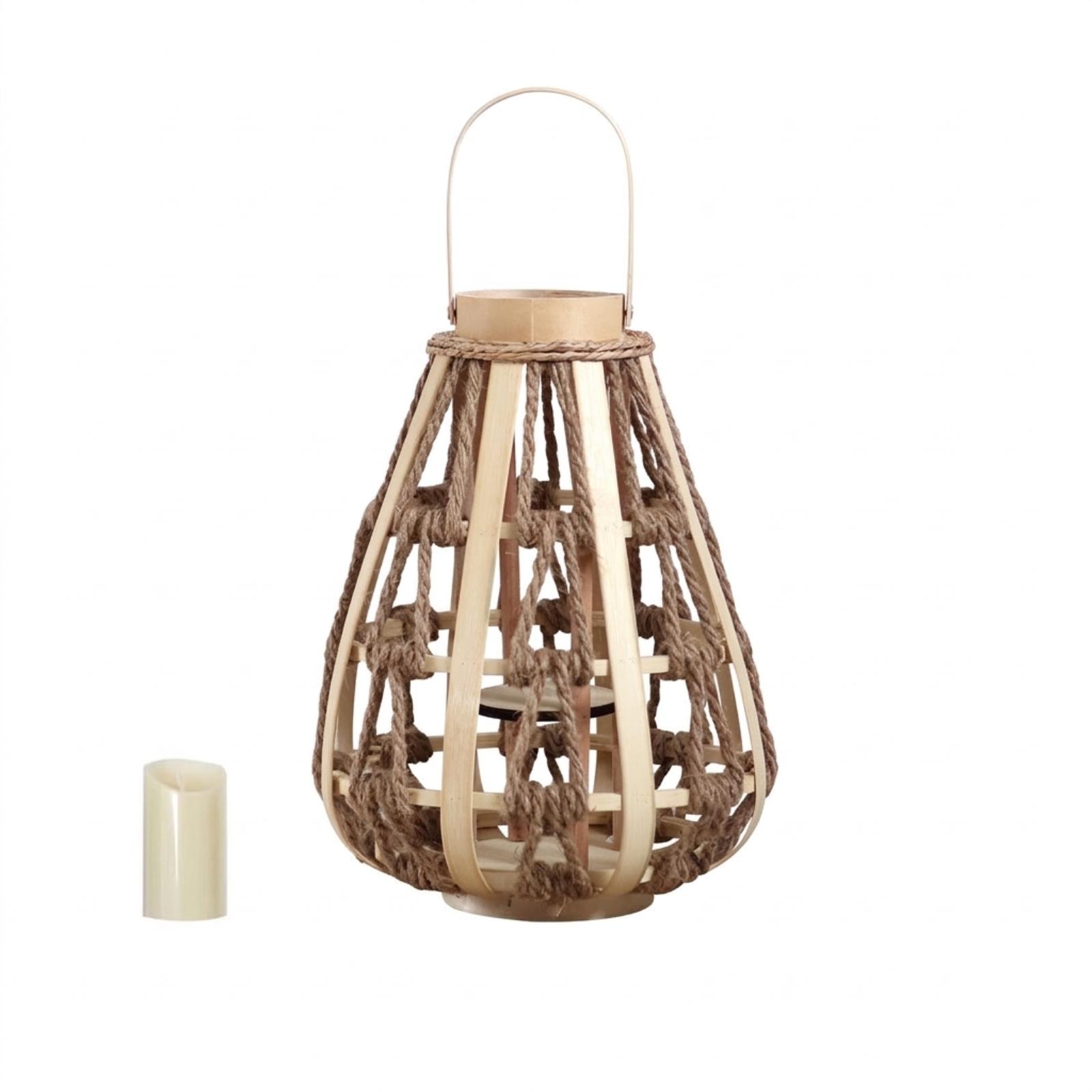 เชิงเทียนเชือกไม้ธรรมชาติ ดีไซ - Candle Holder Decor บทวิจารณ์และราคา
